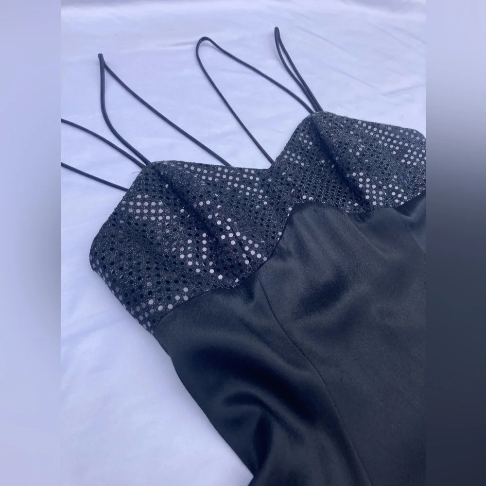 VTG 90’s Filigree Ltd Collection Black Spaghetti Strap Dress W/ Matching Bolero - Picture 10 of 12